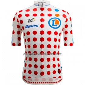 Maglia 2023 Tour de France Manica Corta Rosso Bianco